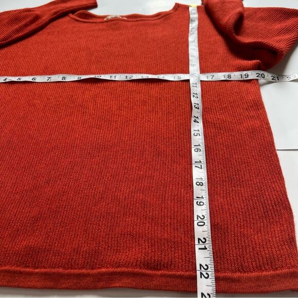 Akini Wool Blend Terracotta Dolman long Sleeve Lightweight Sweater - Picture 10 of 13